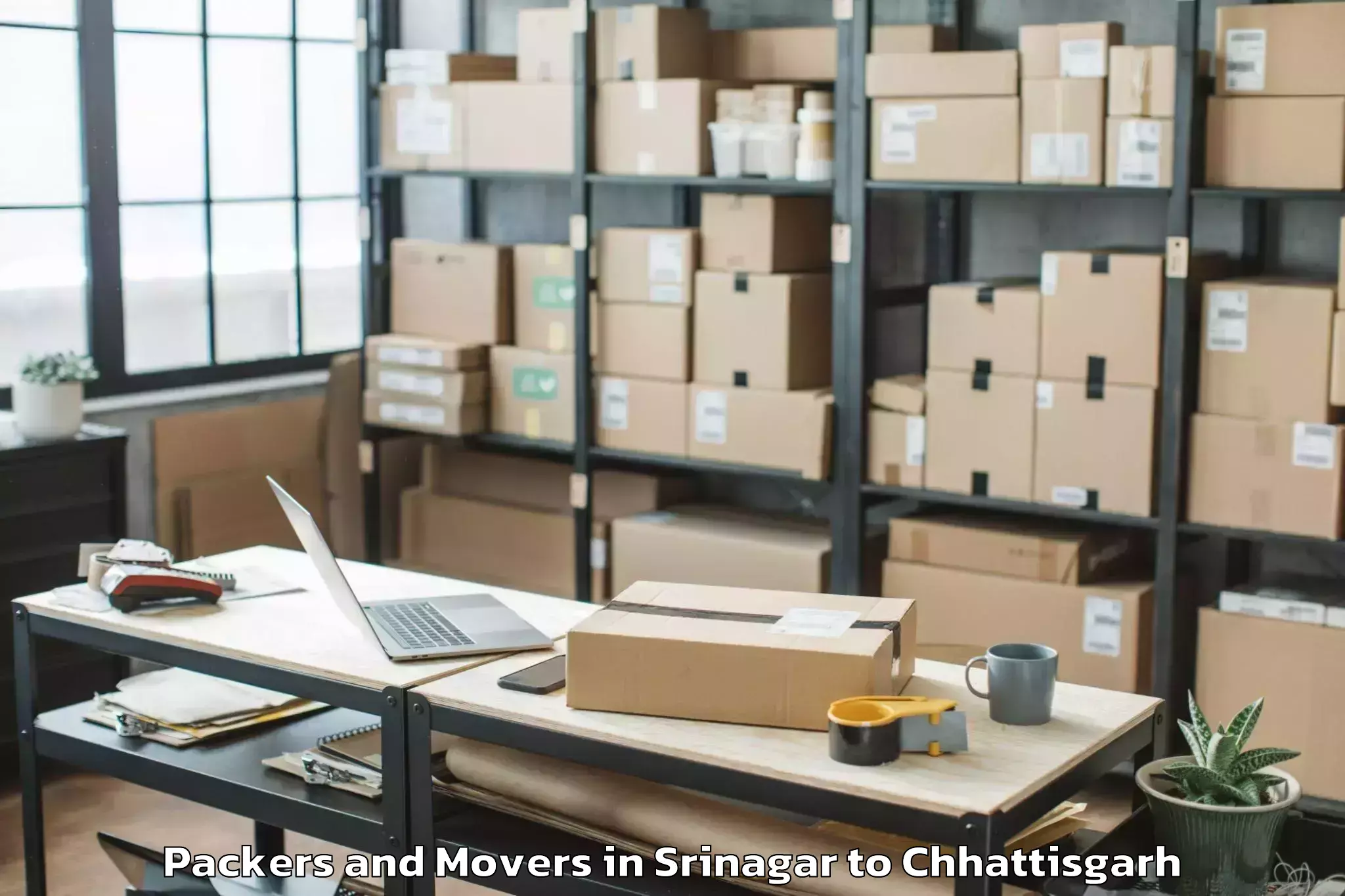 Book Your Srinagar to Korba Packers And Movers Today